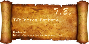 Tánczos Barbara névjegykártya