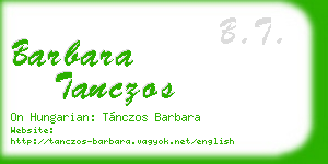 barbara tanczos business card